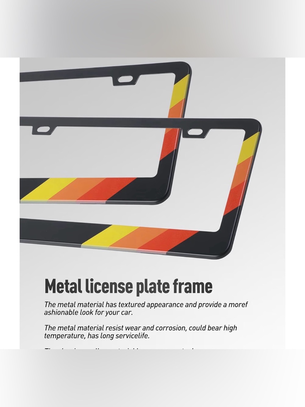 License Plate Frames,Car Accessories Universal 3 Color Sports License Plate Fram